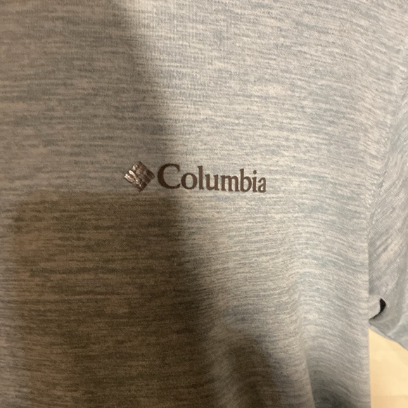 Columbia t-shirt, heather blue in color . Size small . Nice shirt ! - Picture 2 of 3